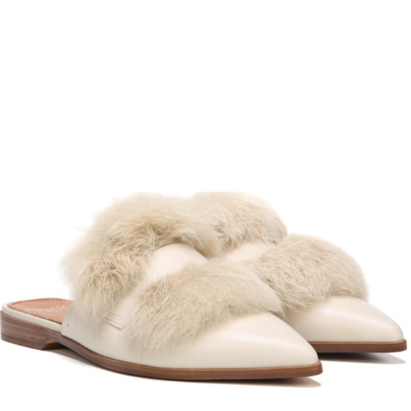 franco sarto white mules